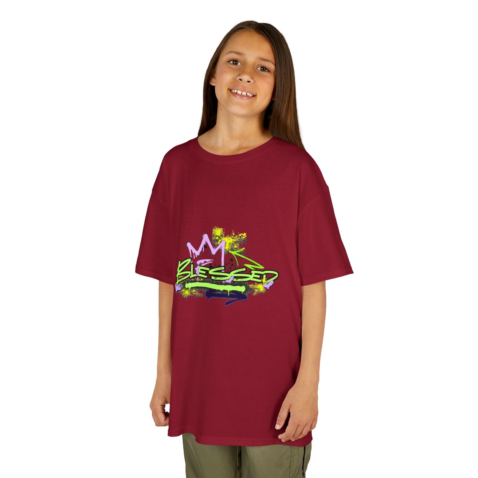 'Blessed' Graffiti - Kids Tee - Image 62