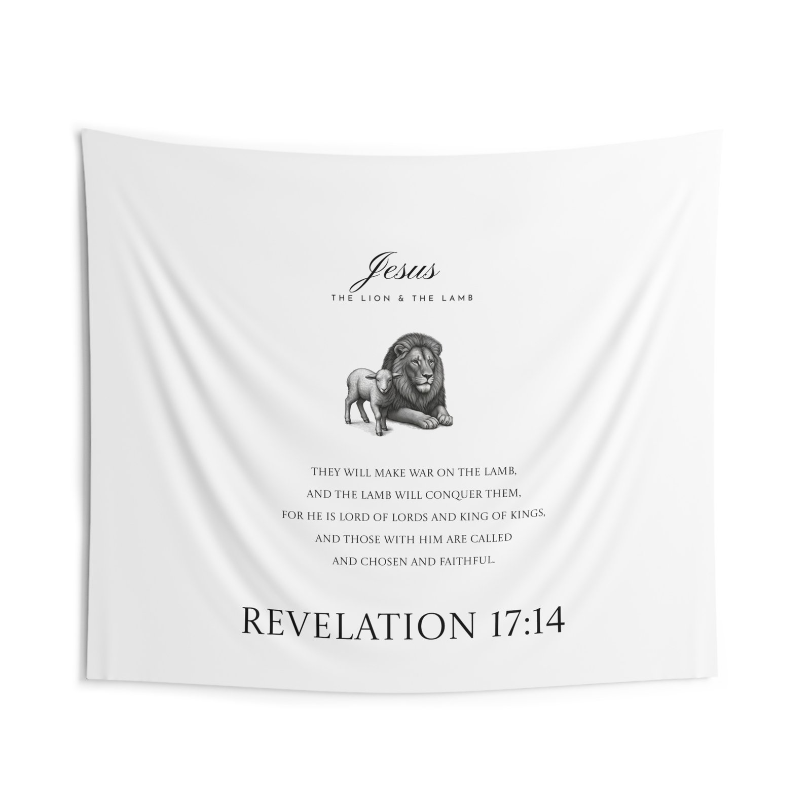 'Jesus The Lion & The Lamb' Revelation 17:14 — Tapestry - Image 7