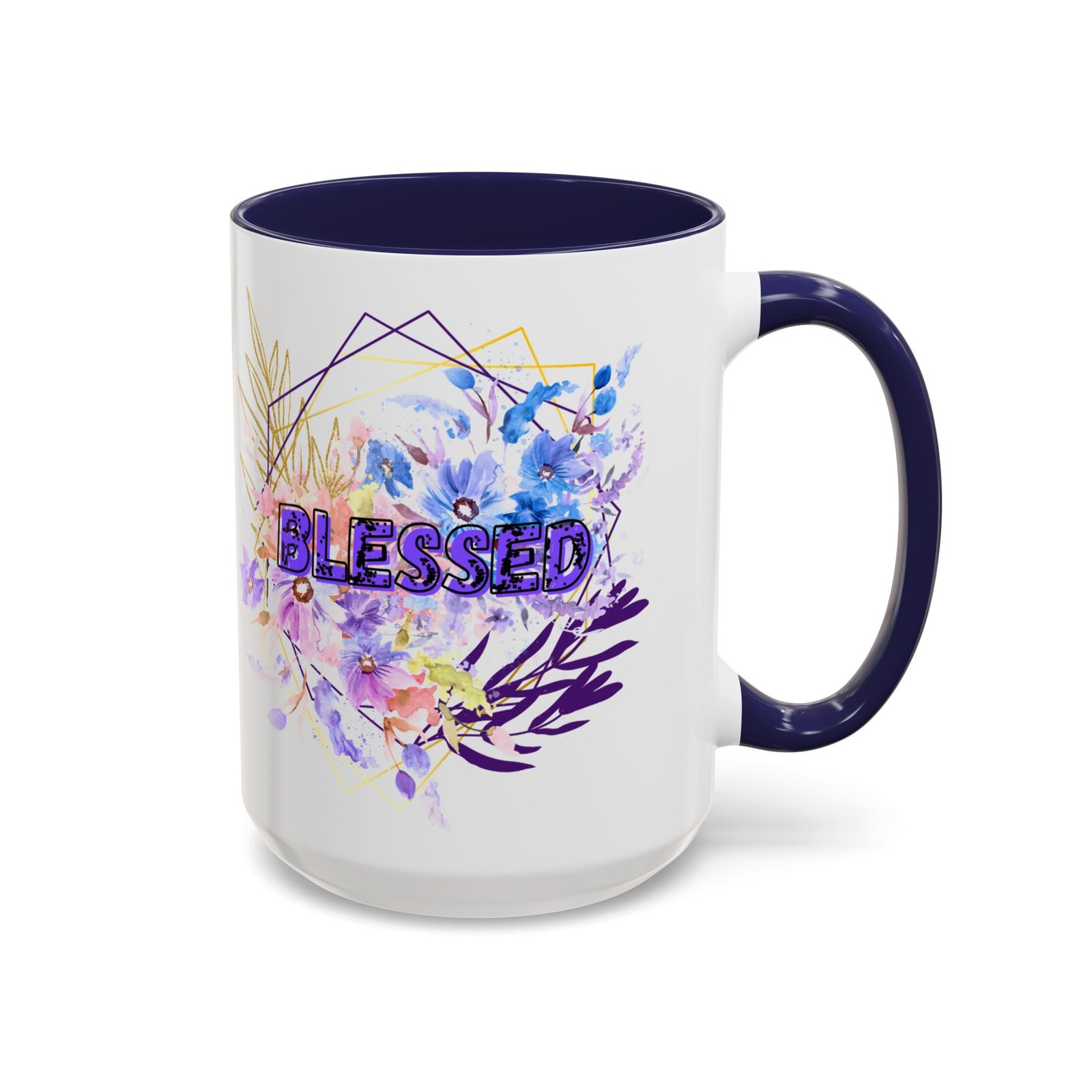 'Blessed' — Floral Accent Coffee Mug (11oz, 15oz) - Image 7