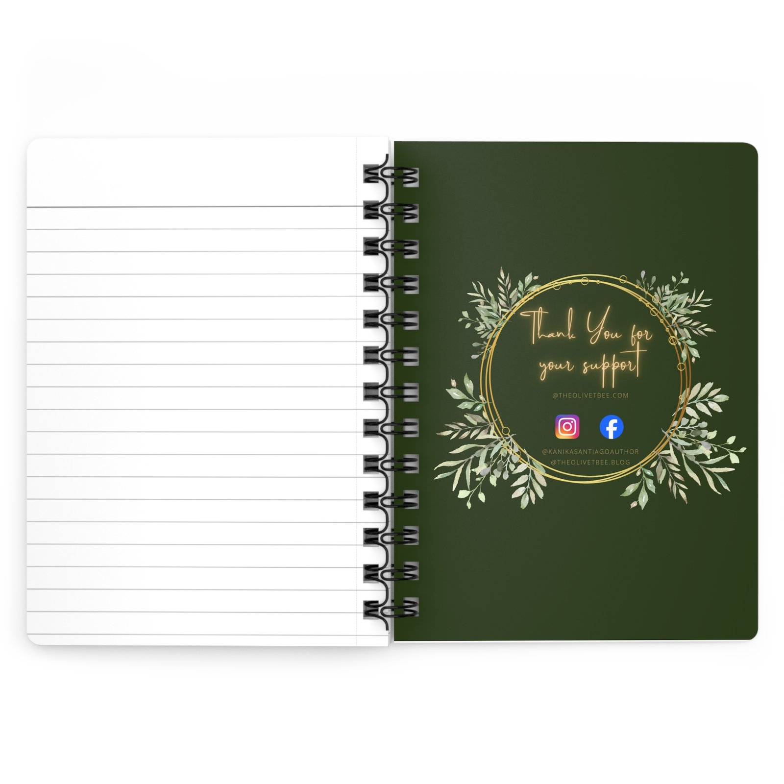 Proverbs 31:30: Gold Earring— Spiral Notebook - Image 4
