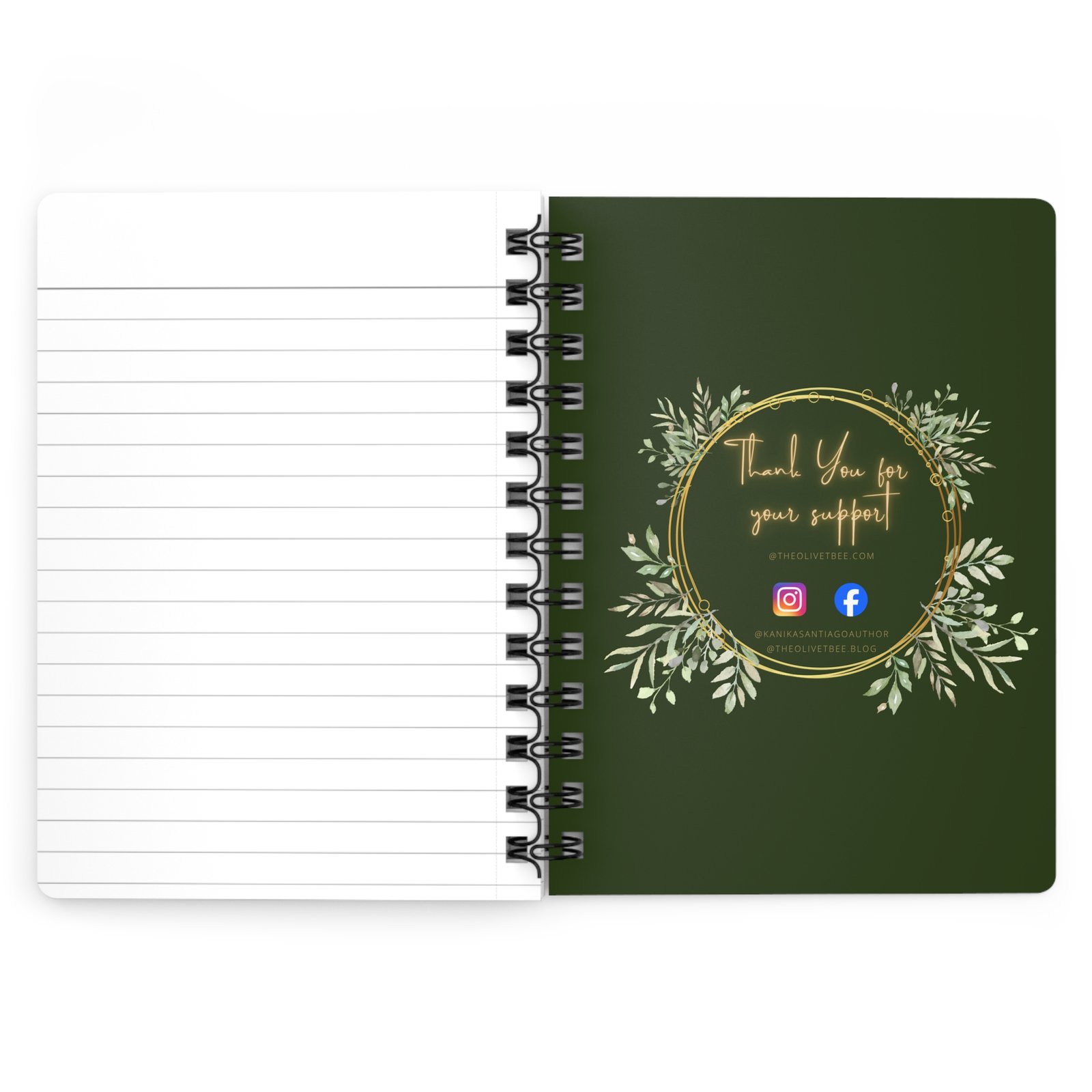 Proverbs 31:30: Gold Headwrap— Spiral Notebook - Image 4