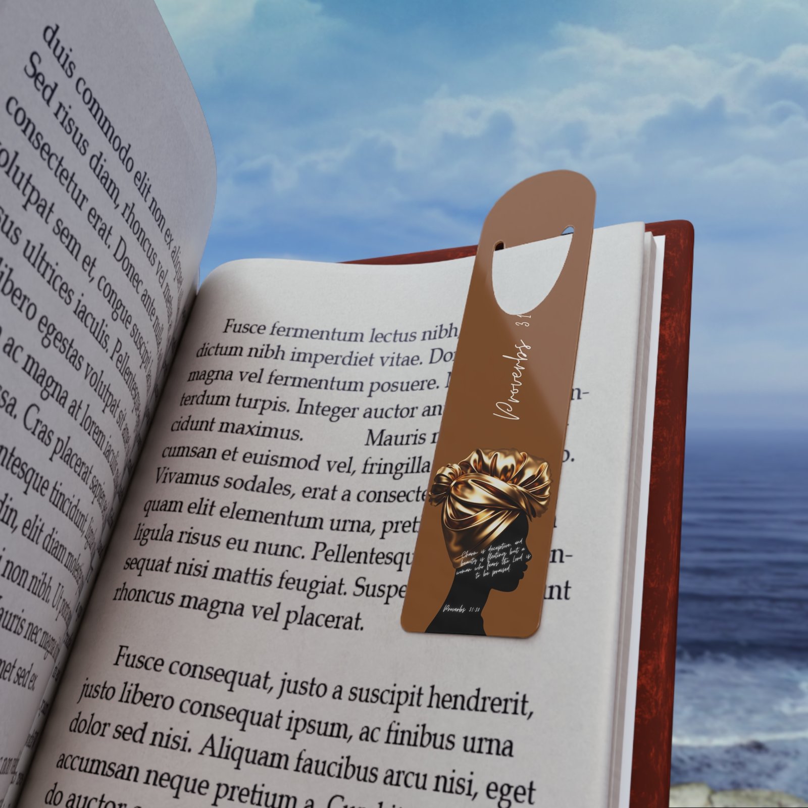 Proverbs 31:30: Gold Headwrap— Bookmark - Image 4
