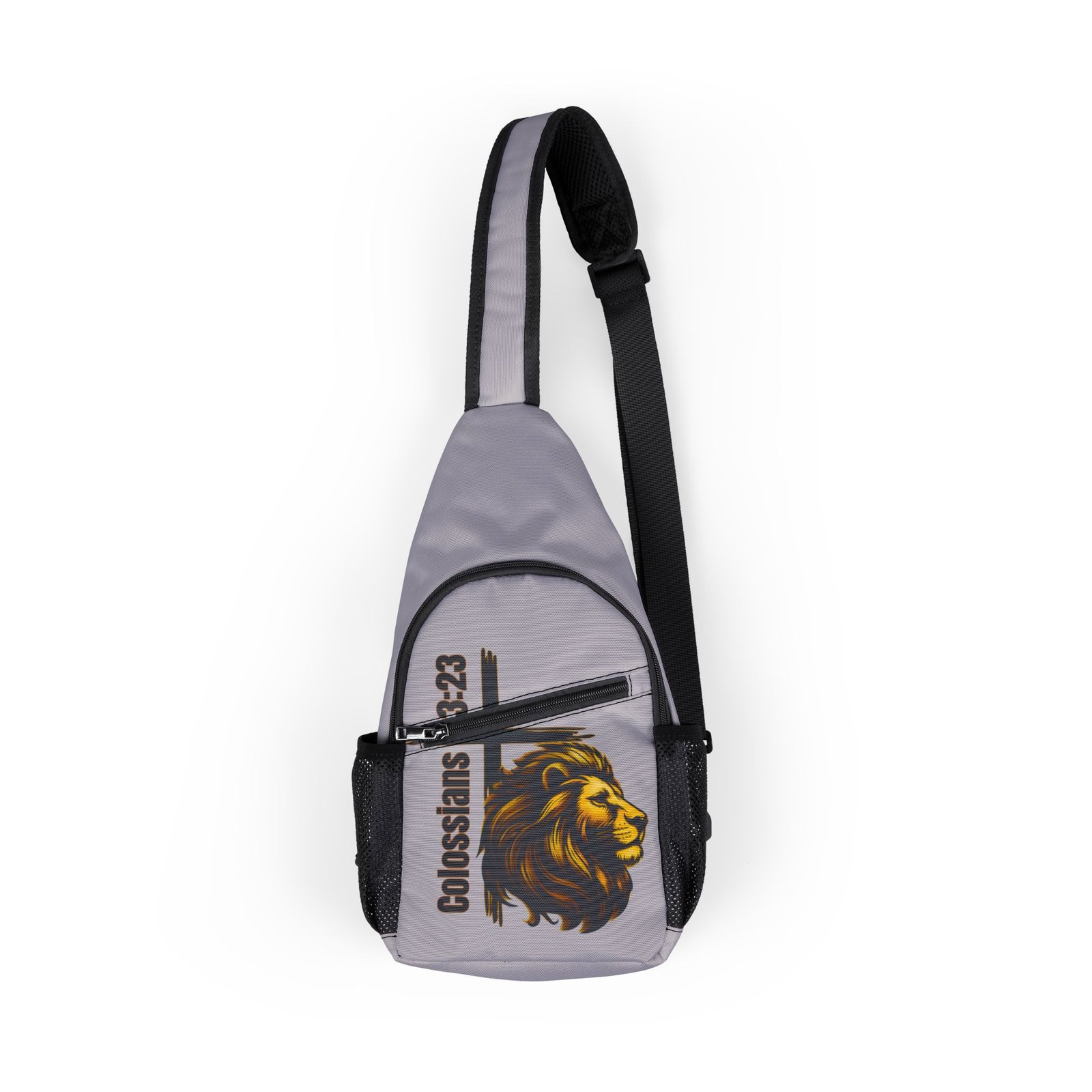 Colossians 3:23 Lion and Cross — Chest Sling Backpack