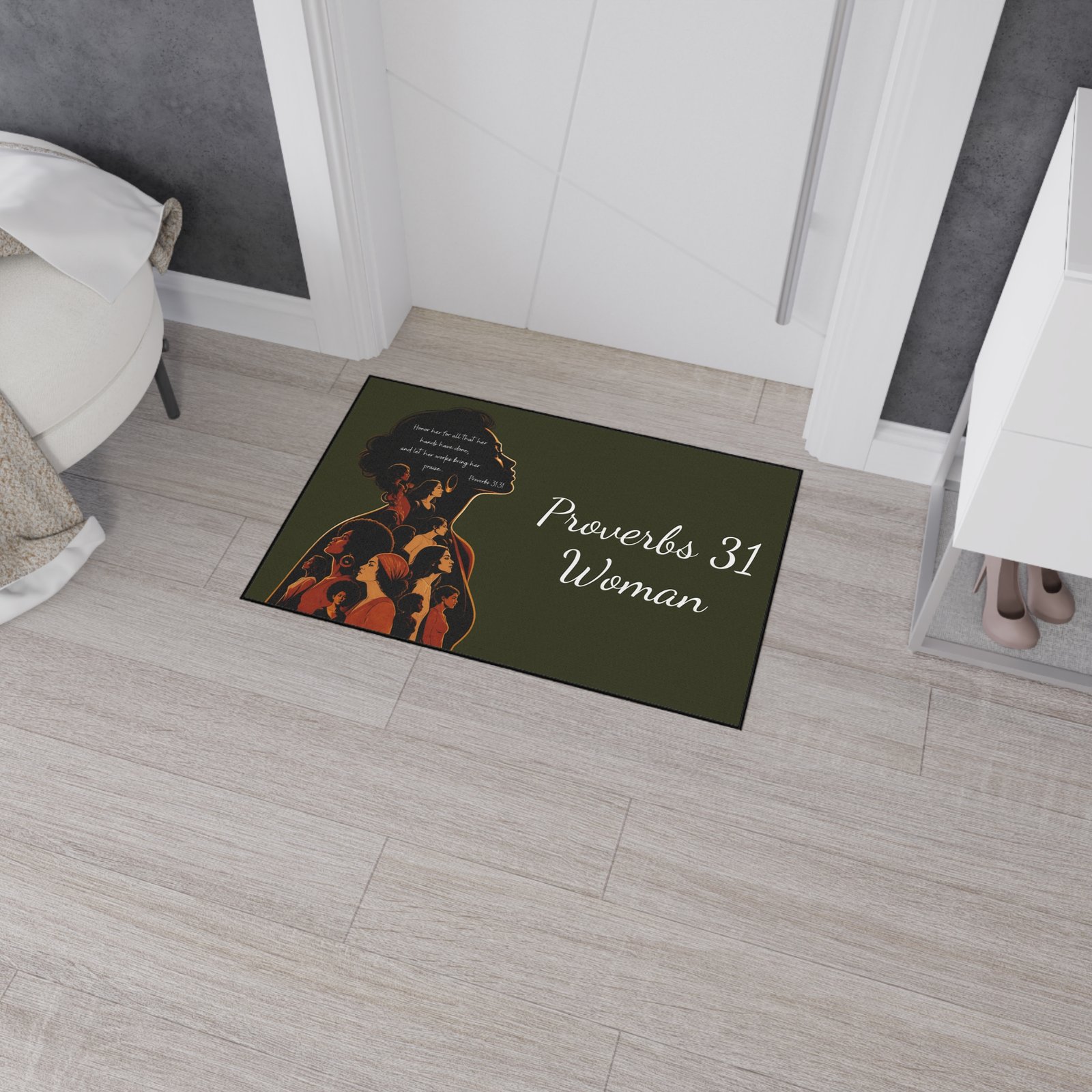 'You Are' — Proverbs 31 Woman Floor Mat - Image 4