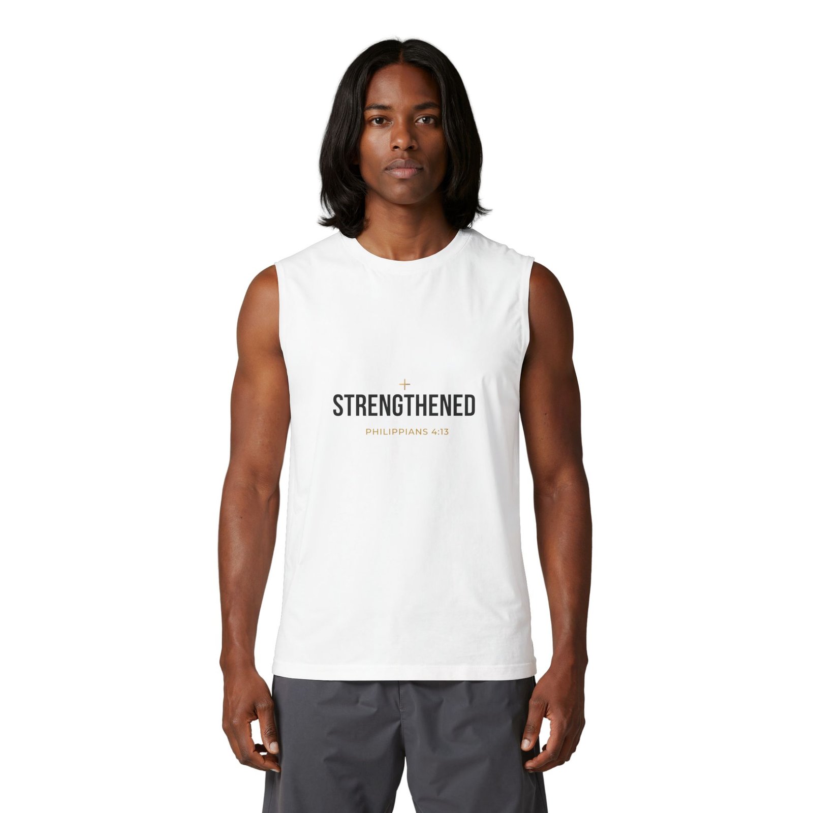 'Strengthened' Philippians 4:13 - Muscle Tank - Image 2