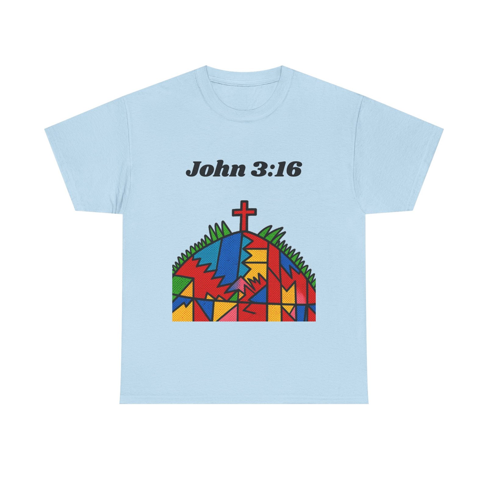 John 3:16 Art— T‑Shirt - Image 8
