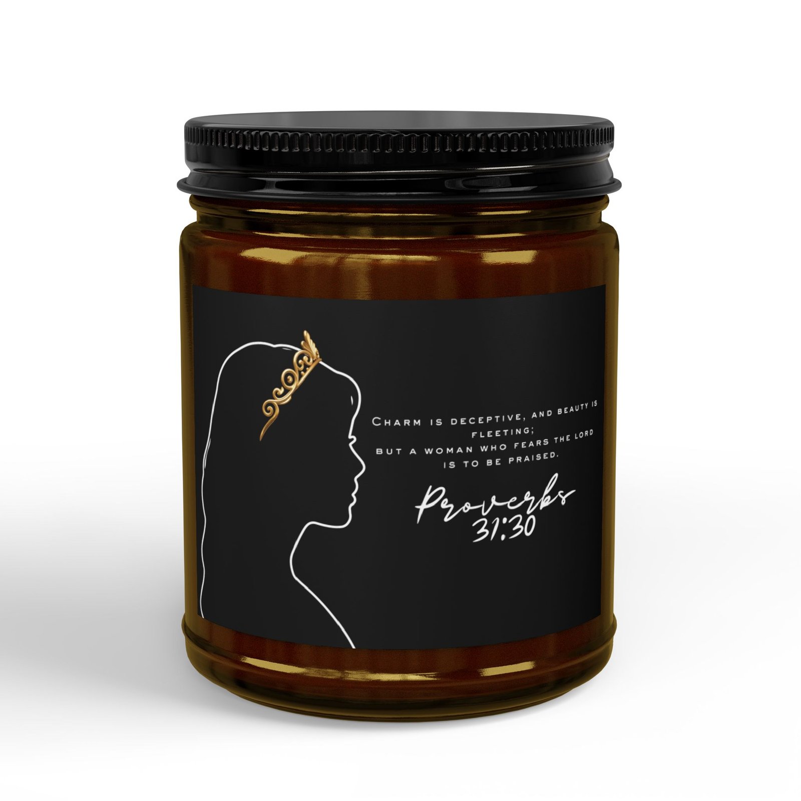 Proverbs 31:30: Gold Crown— Soy Candle (4oz & 9oz) - Image 5