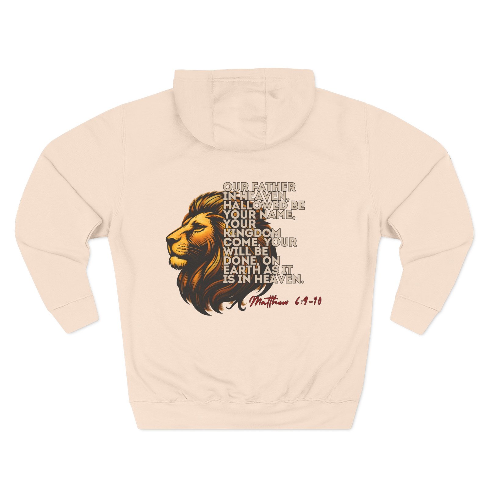 Matthew 6:9-10 Lion Prayer — Fleece Pullover - Image 6