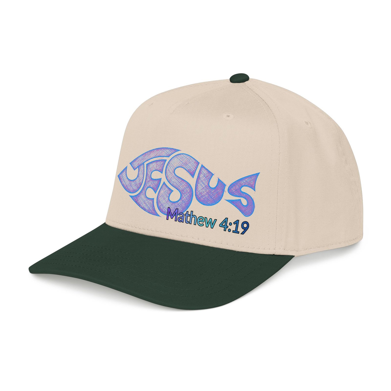 Jesus Matthew 4:19: Baseball Cap - Image 4