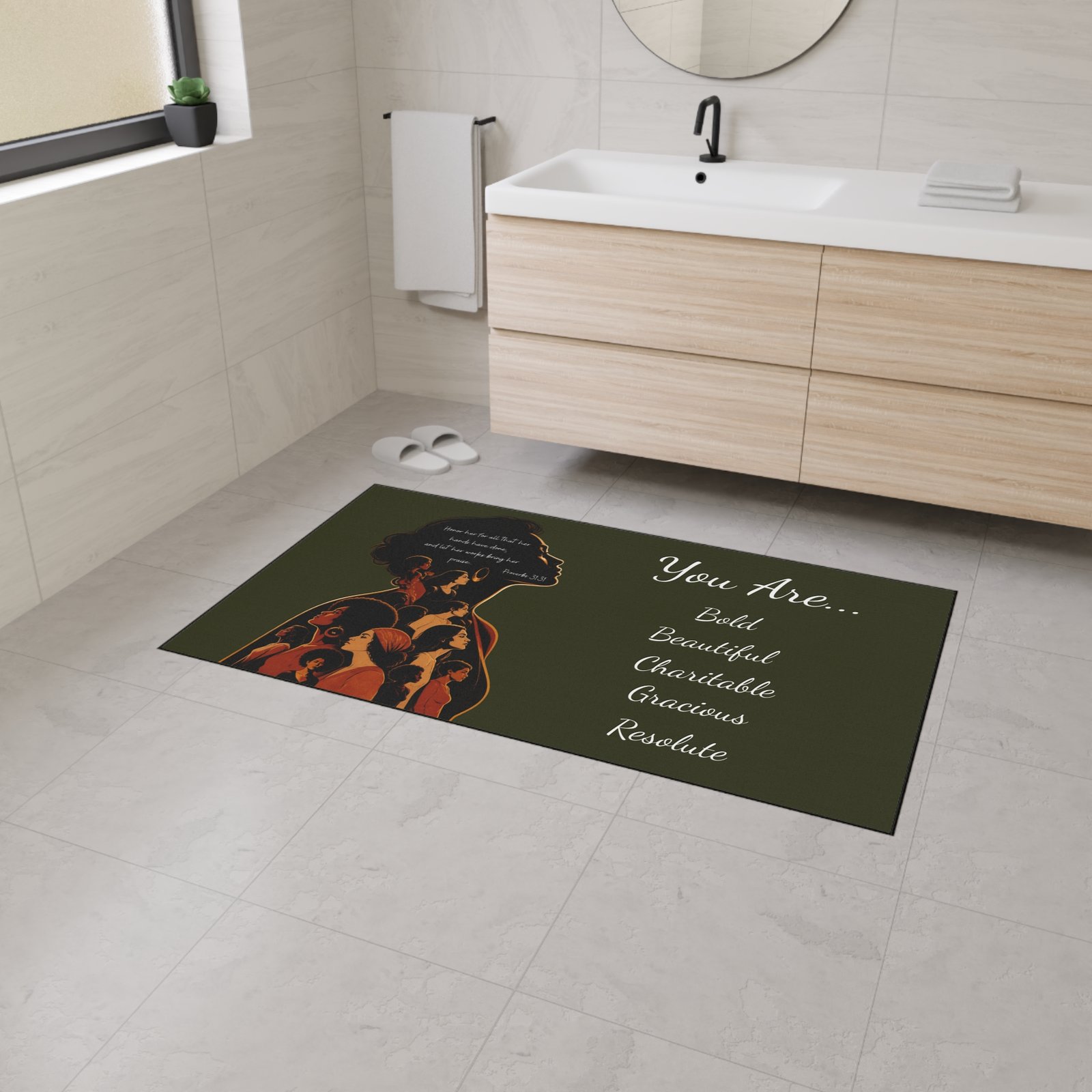 'You Are' — Proverbs 31 Woman Floor Mat - Image 8