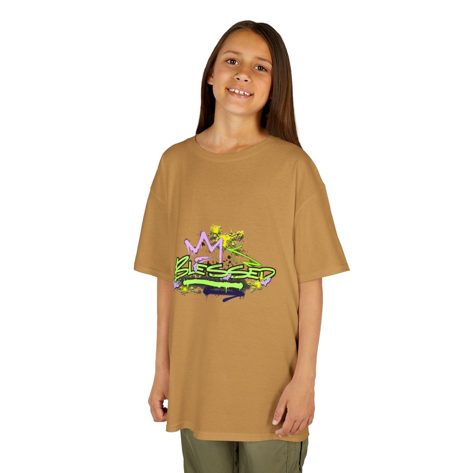 'Blessed' Graffiti - Kids Tee - Image 14