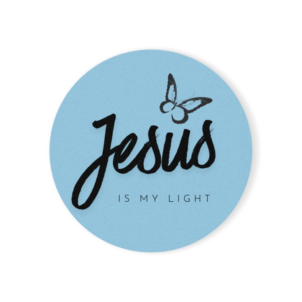 “Jesus Is My Light” - Cork Coaster