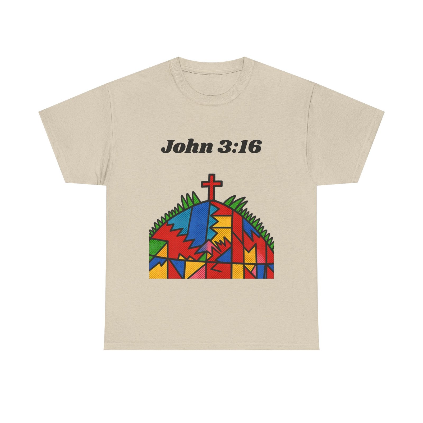 John 3:16 Art— T‑Shirt - Image 4