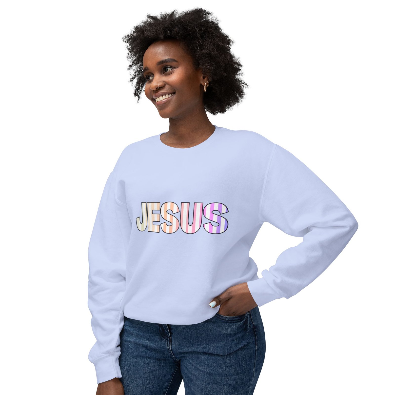 'Jesus' Striped - Crewneck - Image 13