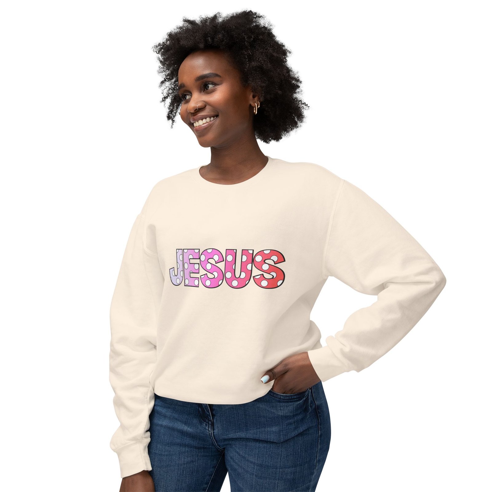'Jesus' Polka Dot - Crewneck - Image 4