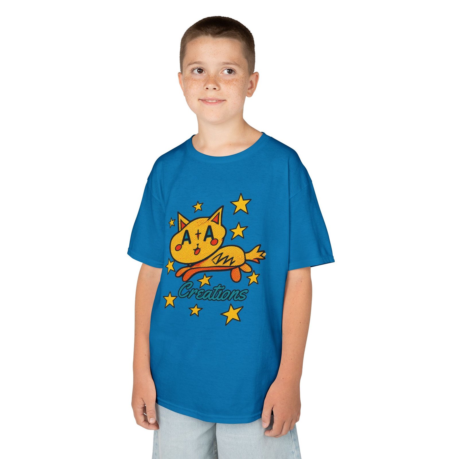 'A+A Creations' Star Gaze Kitty - Kids Tee - Image 11