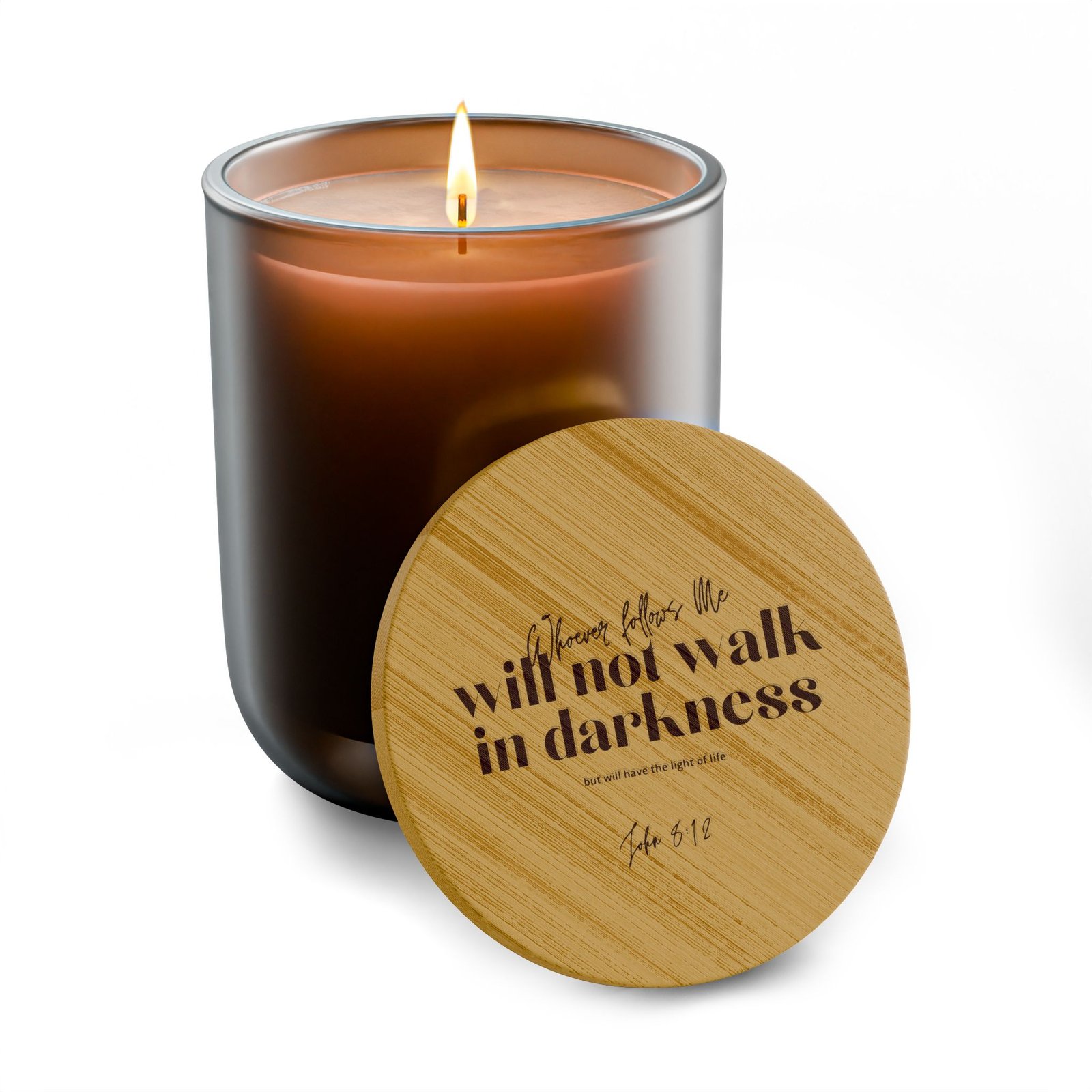 "I Will Not Walk in Darkness" — Scented Soy Candle - Image 4